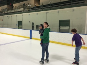 We capped the evening off with some Ice Skating! Toby starts hockey soon.