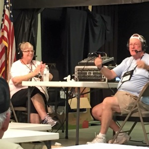 John and Kathy hosting the live PodCast.